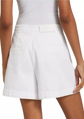 7 For All Mankind Marina High-Rise Buttoned Denim Shorts