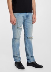 7 For All Mankind Men's Straight-Leg Destroyed Jeans