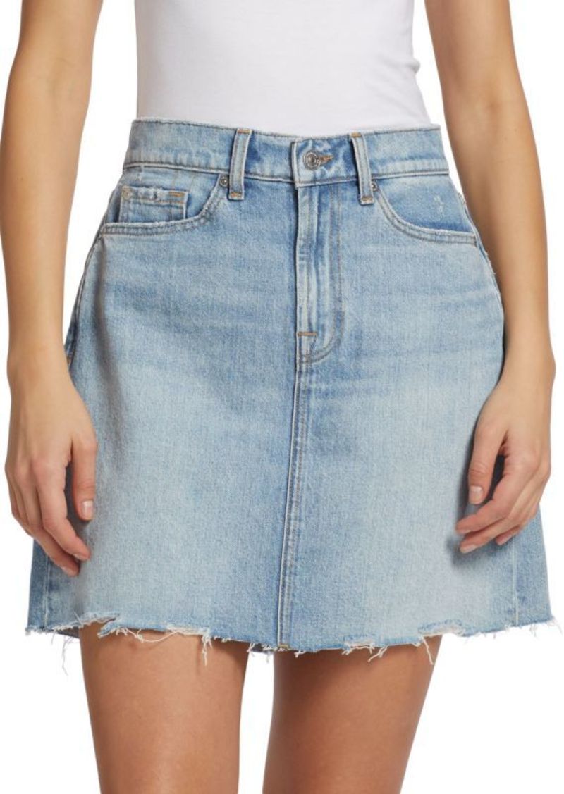 7 For All Mankind Mia Denim Mini Skirt