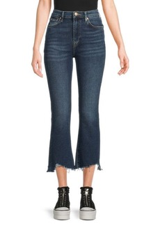 7 For All Mankind Mid Rise Slim Fit Cropped Jeans