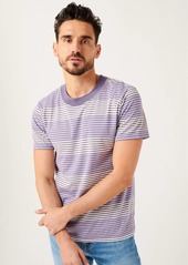 7 For All Mankind Modern Tee In Lavender Stripe