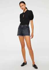 7 For All Mankind Monroe Cut-Off Short in Eclipse Black