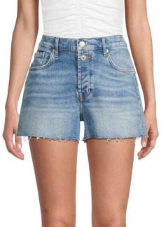 7 For All Mankind Monroe Frayed Denim Shorts