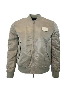 7 For All Mankind Nylon Bomber Jacket In Stone Gray