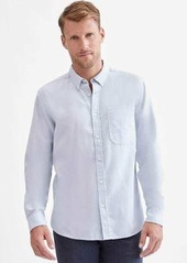 7 For All Mankind One Pocket Oxford Shirt in Powder Blue