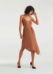 7 For All Mankind Pleated Chiffon Tie dress in Penny