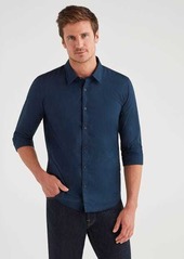 7 For All Mankind Poplin Roadster Long Sleeve Shirt in Navy