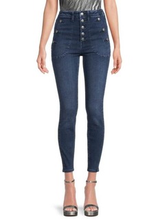 7 For All Mankind Portia Mid Rise Skinny Jeans