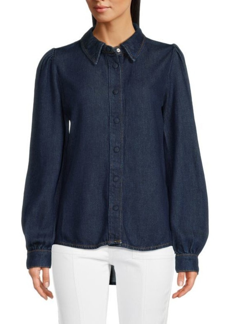 7 For All Mankind Puff Sleeve Denim Shirt