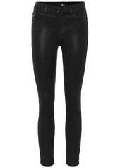 7 For All Mankind Roxanne mid-rise coated skinny jeans