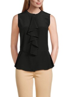 7 For All Mankind Ruffle Silk Blouse
