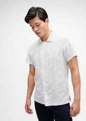 7 For All Mankind Short Sleeve Printed Shirt in Triangle Print