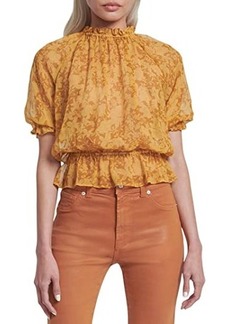 7 For All Mankind Short Sleeve Soft Volume Top