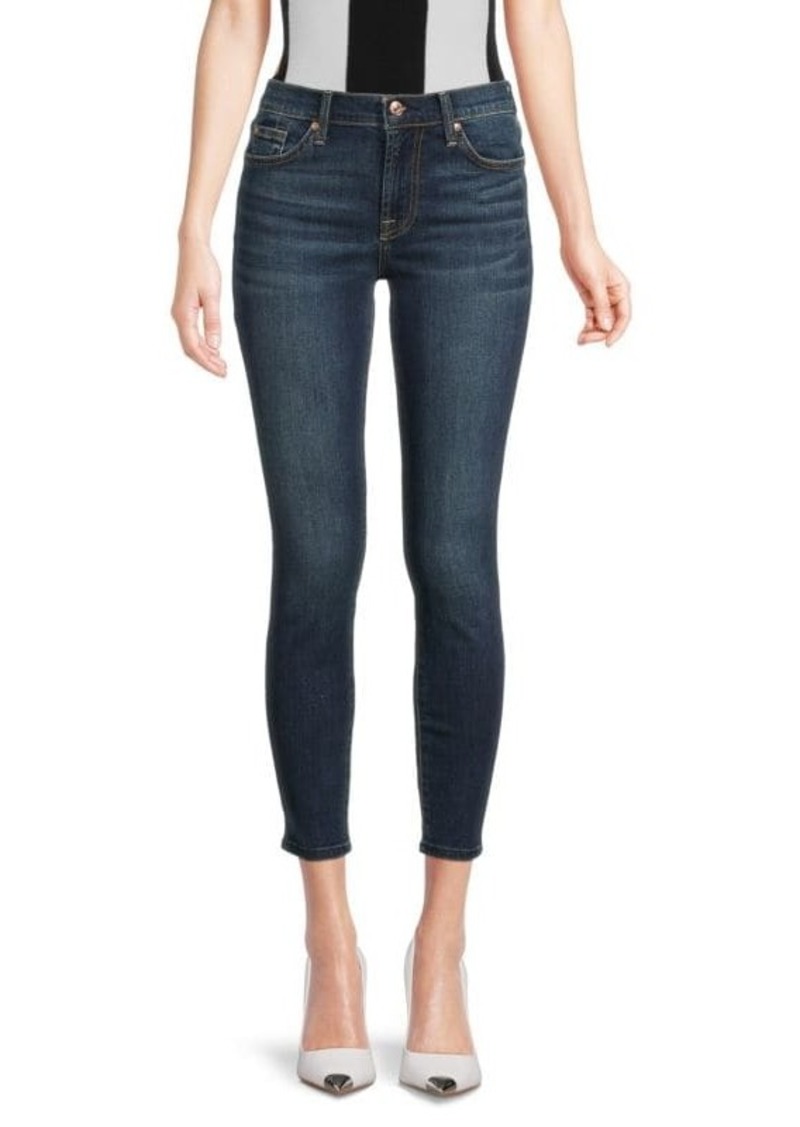 7 For All Mankind Skinny Low Rise Cropped Skinny Jeans