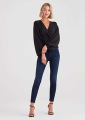 7 For All Mankind Slim Illusion Luxe The Skinny With Contour Waistband in Twilight Blue