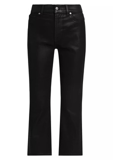 7 For All Mankind Slim Kick High-Waisted Coated Jeans