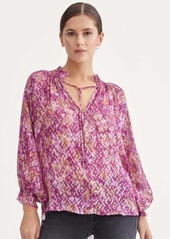 7 For All Mankind Smock Drop Neck Top in Wine Berry