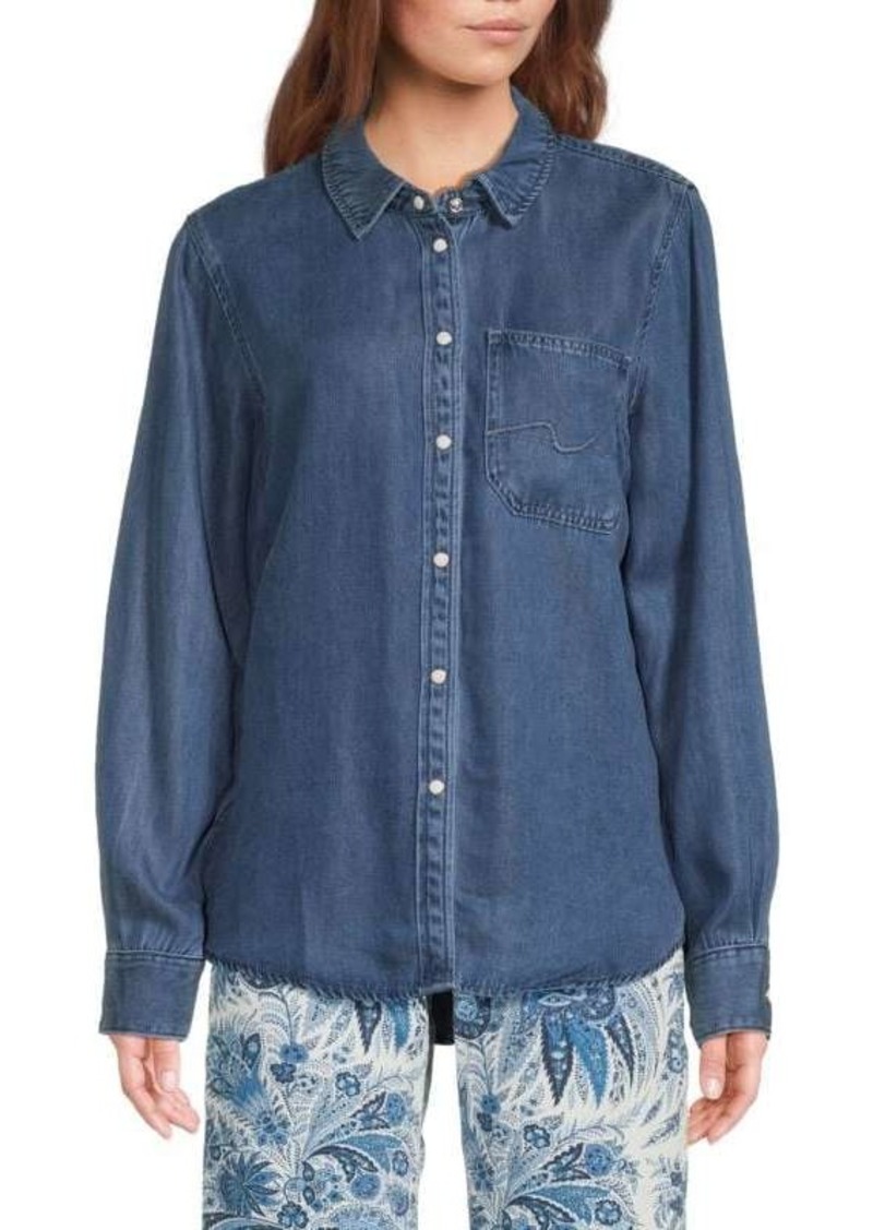 7 For All Mankind Squiggle Denim Shirt