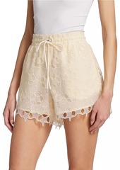 7 For All Mankind Star Lace Drawstring Shorts