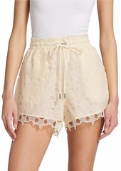 7 For All Mankind Star Lace Drawstring Shorts