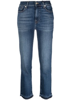 7 For All Mankind straight-leg cropped jeans
