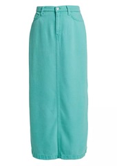 7 For All Mankind Stretch Denim Midi-Skirt