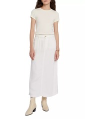 7 For All Mankind Stretch Denim Midi-Skirt