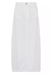 7 For All Mankind Stretch Denim Midi-Skirt