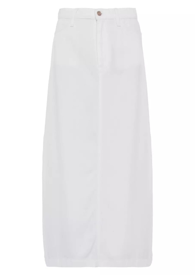 7 For All Mankind Stretch Denim Midi-Skirt