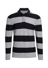 7 For All Mankind Striped Wool Rugby Polo