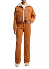 7 For All Mankind Tess Corduroy Straight-Leg Pants