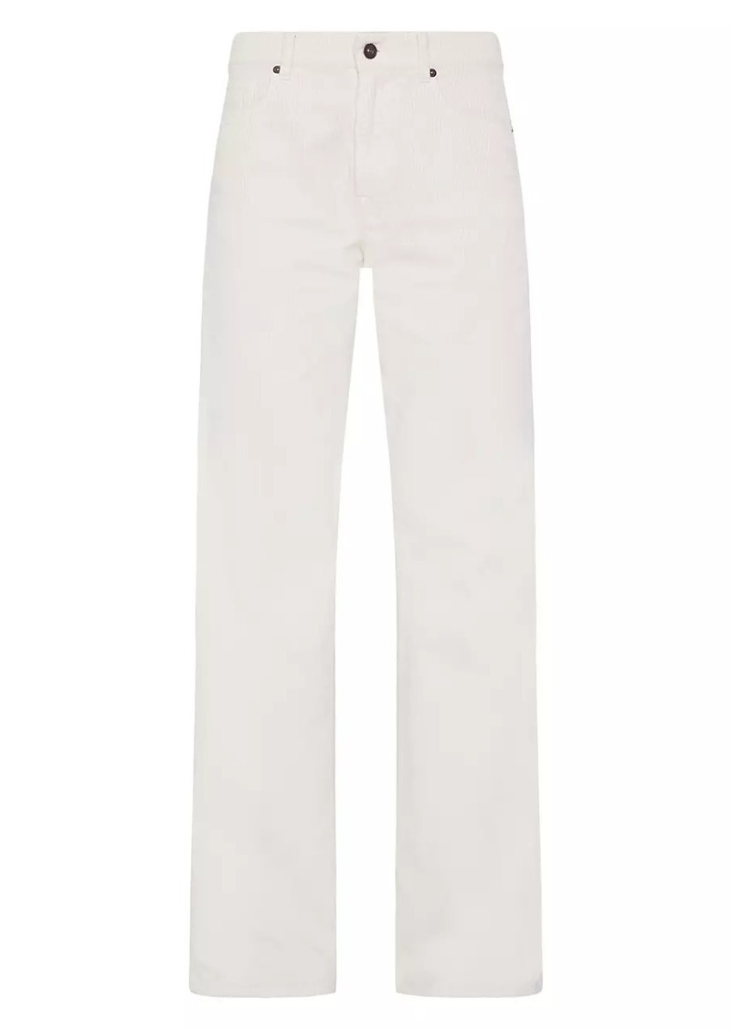 7 For All Mankind Tess Corduroy Straight-Leg Pants