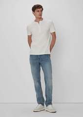 7 For All Mankind Texture Mix Henley In White