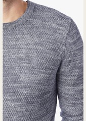 7 For All Mankind Textured Crew Neck Sweater in Heather Blue