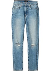 7 For All Mankind The High-Waist Ankle Skinny in Rose Avenue Destroyed