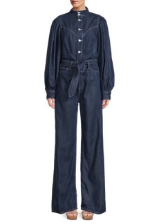 7 For All Mankind Ultra High Rise Denim Jumpsuit