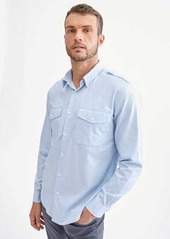 7 For All Mankind Uniform Shirt in Pale Blue