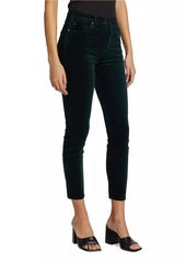 7 For All Mankind Velvet High-Rise Ankle Skinny Pants