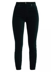 7 For All Mankind Velvet High-Rise Ankle Skinny Pants