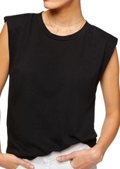 7 For All Mankind Pima Cotton Muscle T-Shirt in Black at Nordstrom