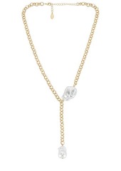 8 Other Reasons Double Pearl Lariat Necklace