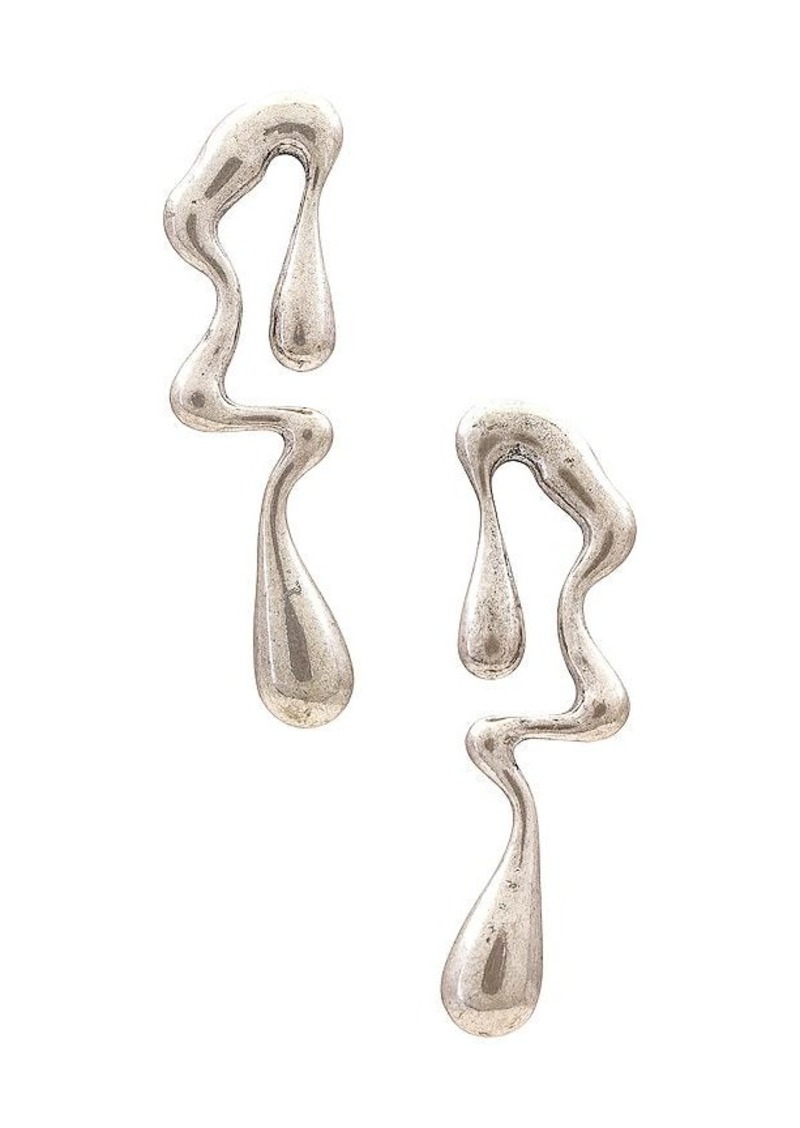 8 Other Reasons x Nat & Liv Burnished Silver Drop Earrings