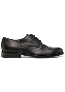 A. Testoni grained leather Derby shoes