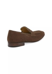 A. Testoni Pompei Suede Penny Loafers