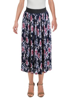 ABS Womens Floral Pleated Skirt