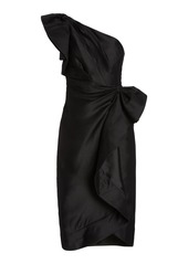 Acler - Women's Darcher Ruffle One-Shoulder Midi Dress - Black - Moda Operandi