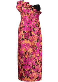 Acler Davied panelled flower-print dress
