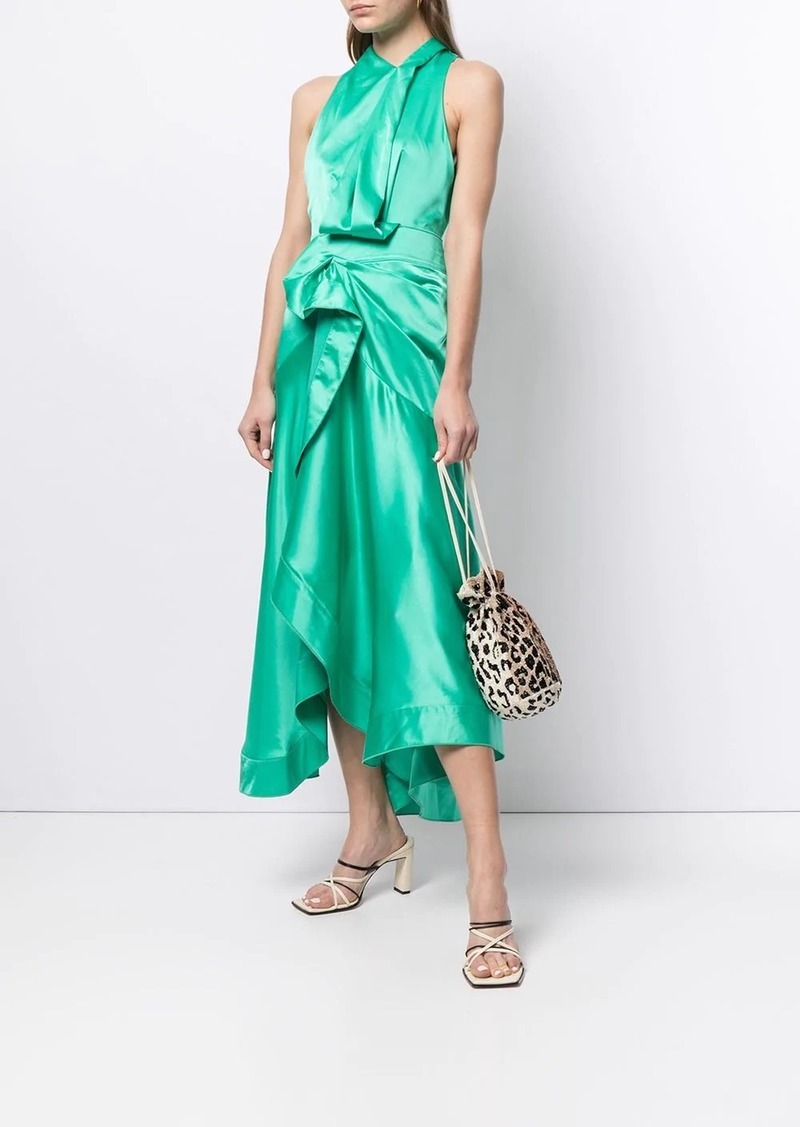Acler Picadilly satin dress - Green