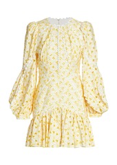 Acler Walker Embroidered Cotton Mini Dress