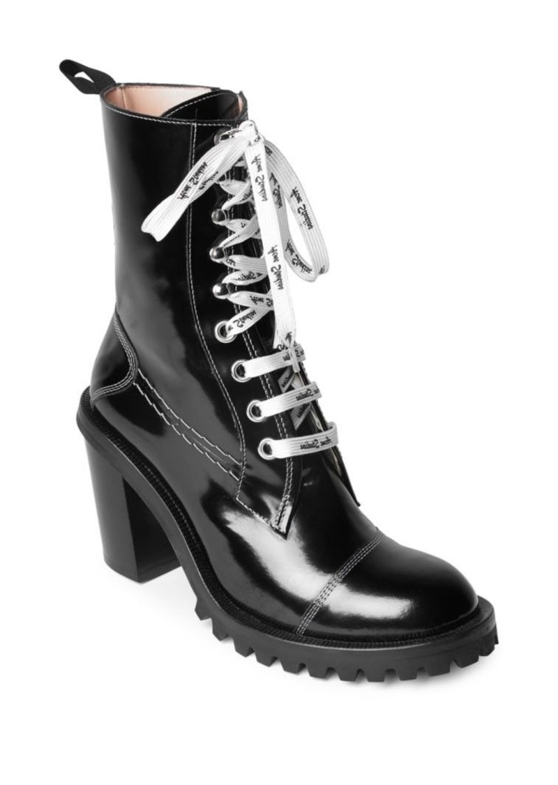 acne lace up boots